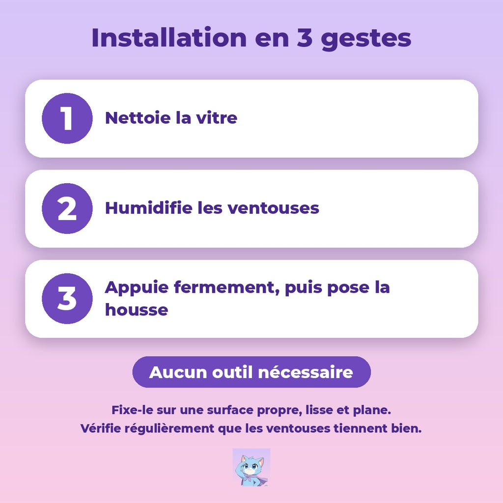 Installation du hamac de fenêtre en 3 gestes