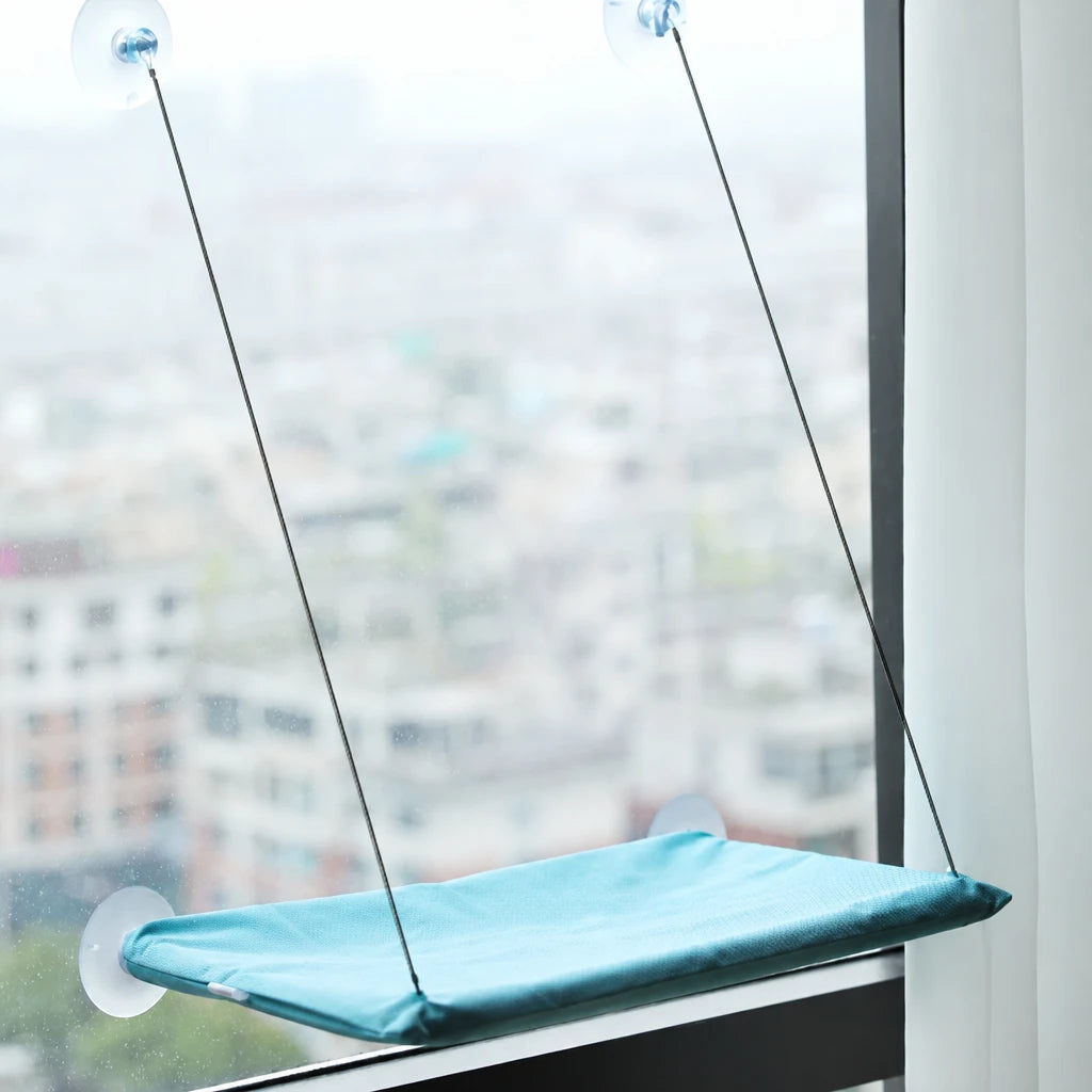 Hamac de fenêtre pour chat à ventouses, housse lavable