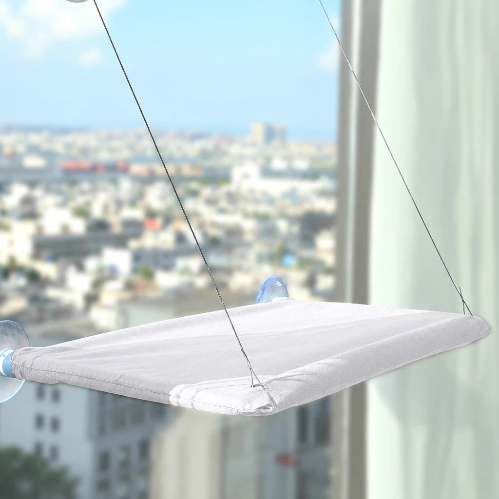Hamac de fenêtre pour chat à ventouses, housse lavable